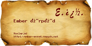 Ember Árpád névjegykártya